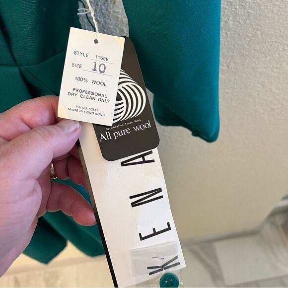 Kenar2 All Wool Green Dress NWT - Picture 3 of 9